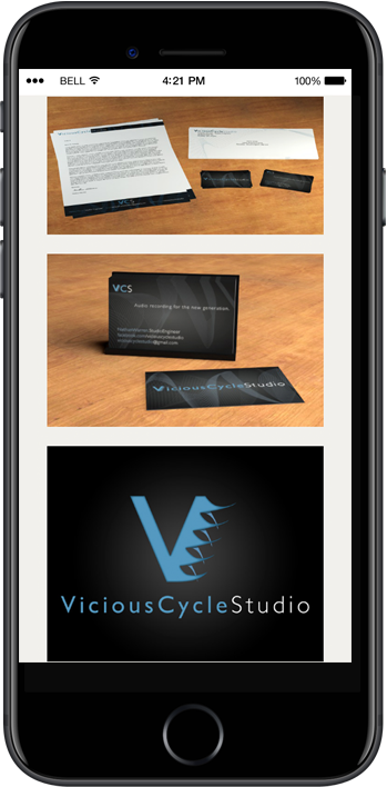 Design Gallery VCS Project Mobile View